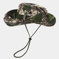 Detail of camouflage sun hat featuring metal ventilation eyelets and snap buttons - Floral Jungle Camouflage (Color #13)