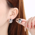 Boucles d'oreilles 18mm (KE114943-KFC) / Acier