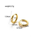 Vergoldete Edelstahl-Creolen mit Zirkoniasteinen in Marquise-Form für Damen - Goldene Marquise