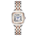 Montre à quartz carrée élégante bicolore avec chiffres romains et bracelet en métal - Bicolore Or Rose Blanc (Nacre)