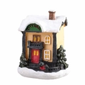 Miniature LED Christmas house CITY HALL model with snow roof and resin finish - City Hall (2021A)
