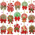 15-piece DIY Christmas diamond painting keychain set with festive charms and gold chains - YS-10 Christmas Classic Elements (15Pcs)