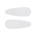 Paire de barrettes à cheveux en dentelle blanche avec broderies florales - Pince Goutte à Bord Festonné (Lot de 2) / Beige-Broderie Dentelle