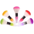 Lot de 5 brosses à ongles colorées avec manches transparents et poils en fibres douces - Pointe ogive