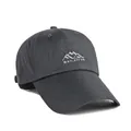 Deep grey quick-dry outdoor baseball cap with laser-cut breathability and mountain embroidery - Adjustable / Dark Gray
