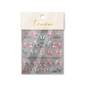 Self-adhesive 5D butterfly nail art stickers featuring soft pastel floral designs - Spring Lace Butterfly Style (to2524)
