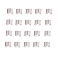 Set of 20 silver U-shaped metal clips for dreadlocks and DIY hair accessories - 20 Pieces Set / Silver