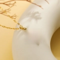 Minimalist 18K gold plated octagonal star pendant necklace for women with a thin chain - Eight-pointed Star (24177)