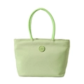 Sac seau chic en nylon vert clair avec logo M circulaire et doubles poignées souples - Vert