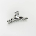 Minimalist silver metal hair claw clip with smooth lines for elegant hairstyles - No.14 Silver Hollowed