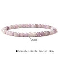 Stretch bracelet featuring 4mm pale purple natural stone beads with 19cm circumference - 4mm Lilac Stone