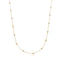 Collana minimalista in acciaio inossidabile placcato oro 18k con piccole perline - Collana a Catena con Sfere di Base Dorata