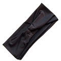 Fascia per capelli elastica nera in seta di latte con nodo per sport e fitness - Nero