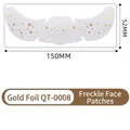 Golden star freckle face tattoo sticker QT-0008 with 150mm x 52mm dimensions - Gold Stamping Freckle Face Patch(QT-0008)