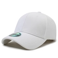 White breathable spandex baseball cap with size 57-58cm sticker on brim - One Size / White
