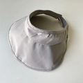 Detailed close-up of light gray UPF50+ sun visor hat showing quick-dry fabric texture - Gray