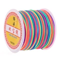 Rainbow gradient 72# jade cord for jewelry weaving on white spool core - Colorful