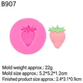 Pink silicone strawberry mold for DIY candles and cakes with realistic fruit texture - 5# B907 / Pink
