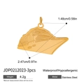 Gold stainless steel boat pendant set, waterproof hypoallergenic summer beach charms - Boat Style (JDP0212023-3pcs) / 3-Pack