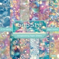 6x6 inch bubble pattern scrapbooking paper pad with 24 sheets of 160gsm cardstock - 22019a 24 Sheets