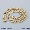 Collar de eslabones cubanos dorados con pavé de pedrería y cierre cuadrado de lujo - Collar / Dorado
