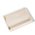 Beigefarbene Samt-Schmucklade mit zwanzig Haken für Halsketten und Armbänder - 20 Haken Halsketten Tablett