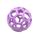 Purple hollow-out TPR rubber pet toy ball with hexagonal honeycomb design for dogs - Light Purple Hollow Ball