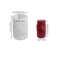 Cylindrical silicone sunflower mold for DIY candles with embossed floral texture detail - Sunflower Cylinder