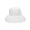 Classic white dome straw sun hat with wide brim for summer beach vacation sun protection - White Small Brim Style
