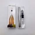 Set refrigeratore per vino in acciaio inox con versatore in confezione regalo retail - Bastoncino refrigerante per vino con tappo (scatola colorata)