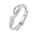 Adjustable S925 sterling silver branch ring with leaf texture for women - FDJZ-359-Men's
