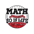 Math Is Hard So Is Life enamel pin badge in black, white, and red round design - Math is hard (XZ7962)