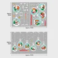 Christmas window stickers featuring Santa, snowman, and reindeer 50x70cm static cling - AMJ030 Christmas Colorful Hanging Balls
