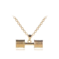 Gouden halter hanger ketting met O-ketting voor fitness liefhebbers op witte achtergrond - Gouden Ketting (A2090GO)