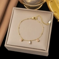 Pink Zirconia Bracelet / Gold