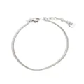 Minimalist silver box chain bracelet in stainless steel with adjustable lobster clasp - Silver Box Chain (PB895)