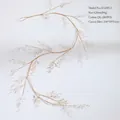 Guirlande de Noël 120cm avec feuilles en acrylique pailletées argentées et branche - Vigne de Feuilles (SA23813) / 120cm