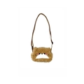 Graziosa borsa a tracolla in peluche orso marrone con tracolla regolabile - Beige