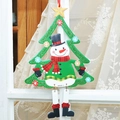 Decorazione albero di Natale con pupazzo di neve glitterato e stivaletti pendenti neri - Pino Pupazzo di Neve 22*34CM