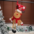 Calza di Natale con renna di peluche 3D e gambe lunghe pendenti per decorazioni casa - Calza di Renna a Gambe Lunghe