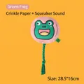 Grüner Frosch Quietschspielzeug für Hunde mit Baumwollseil und integriertem Soundeffekt - 28.5x16cm / Grüner Frosch