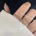Minimalist stackable open rings in golden beaded and polished silver finishes - Beaded Texture Polished Style (TJZ326) / Silver