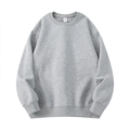 Classic heather grey crewneck sweatshirt featuring drop shoulders and ribbed cuffs - Heather Grey
