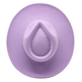 Top view of a minimalist lavender wool fedora hat with teardrop crown on white background - M (56-58cm) / Light Purple