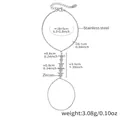 Bracciale ad anello a stella in acciaio inossidabile argento con dettagli in zircone - E684-Stella / Colore acciaio