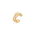 Detail of gold plated layered wire ring with tiny metal beads and open design - Gold Vintage Cross Bead