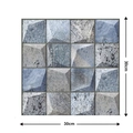 3D self-adhesive wallpaper in grey-blue stone texture, square 30x30cm wall sticker - 552-Grey Blue 3D Stone