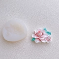 Silikonform für Gardenienblüten zur Herstellung von Kerzen und Kuchendekoration - 2#--Transparent B42 (Rose) / Transparent