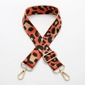 Adjustable leopard print crossbody bag strap with polished gold-tone metal hardware - No.193