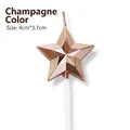 Champagne gold star cake candle topper, 4x3.7cm metallic finish holiday decoration - Diamond Star Candle Champagne / 1 Piece / Champagne